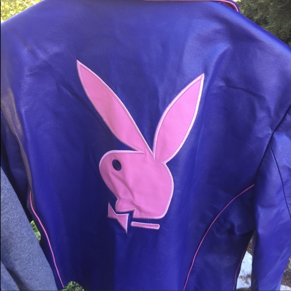 Playboy bunny RARE pink and purple leather jacket